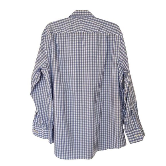 Charles Tyrwhitt Mens Classic Gingham Weekend Button Down Shirt Blue White Large - Picture 5 of 11